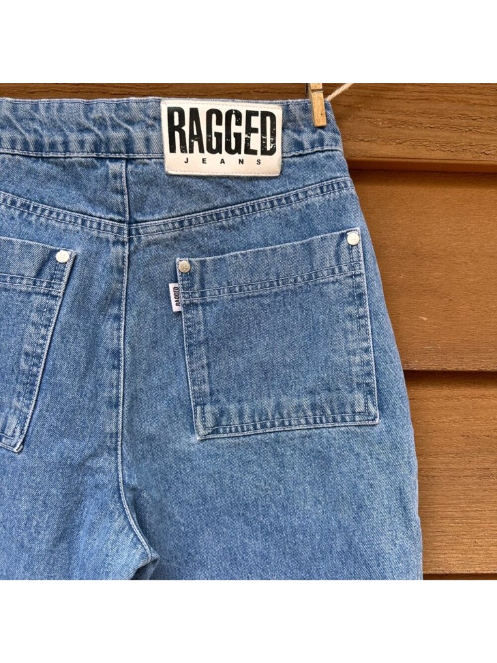 Ragged Jeans High-Waist Blue Denim Pants With Zipper Front Size 28 - Picture 11 of 13